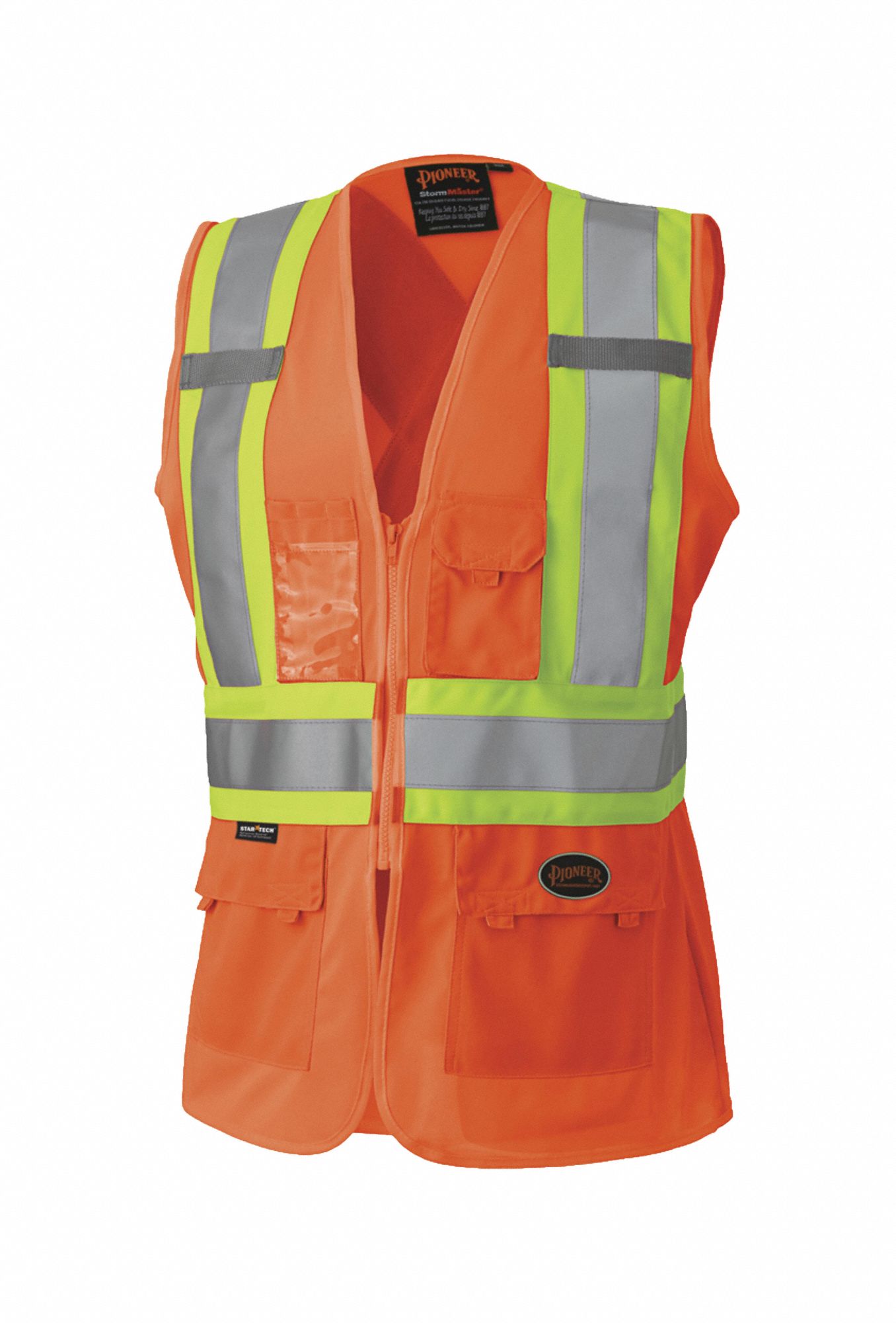 Pioneer Polyester Trricot Hi-Vis Safety Vest with 2 Tape