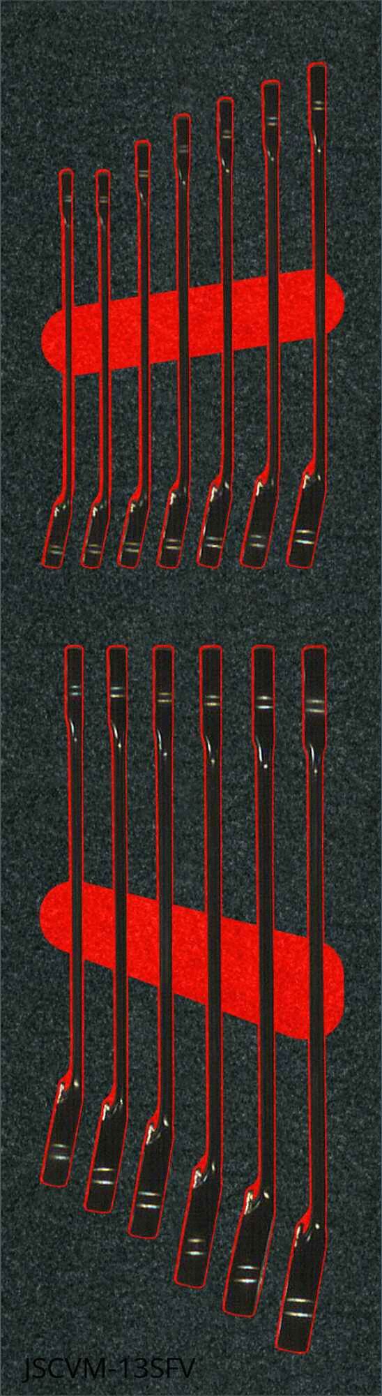 COMBINATION WRENCH, POLYETHYLENE, BLACK CHROME, 13 TOOLS, 7 MM TO 19 MM HEAD SIZES