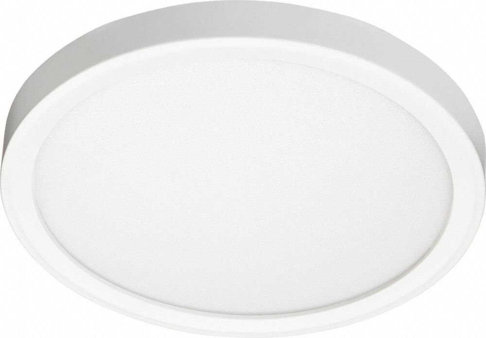 Surface Mount Downlight: 8 in Dia, White, 3/4 in Ht, 1, 000 lm, 2700K/3000K/3500K/4000K/5000K, 20 W