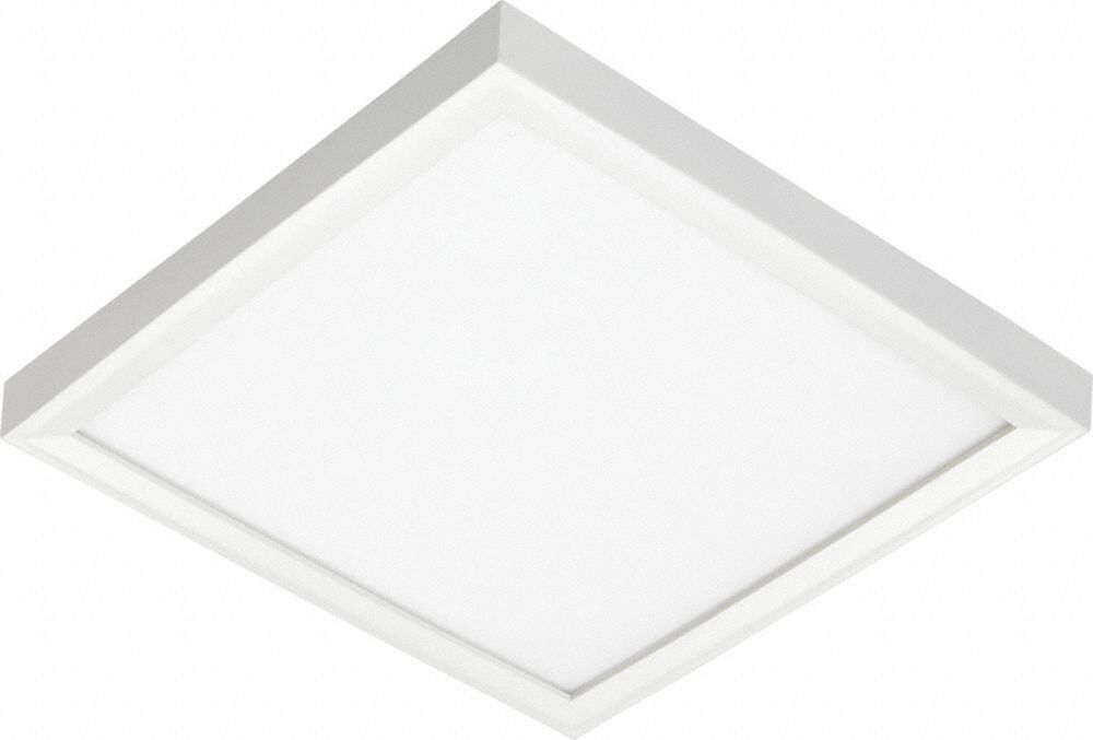 Surface Mount Downlight: 8 in Dia, White, 3/4 in Ht, 1, 000 lm, 2700K/3000K/3500K/4000K/5000K, 20 W