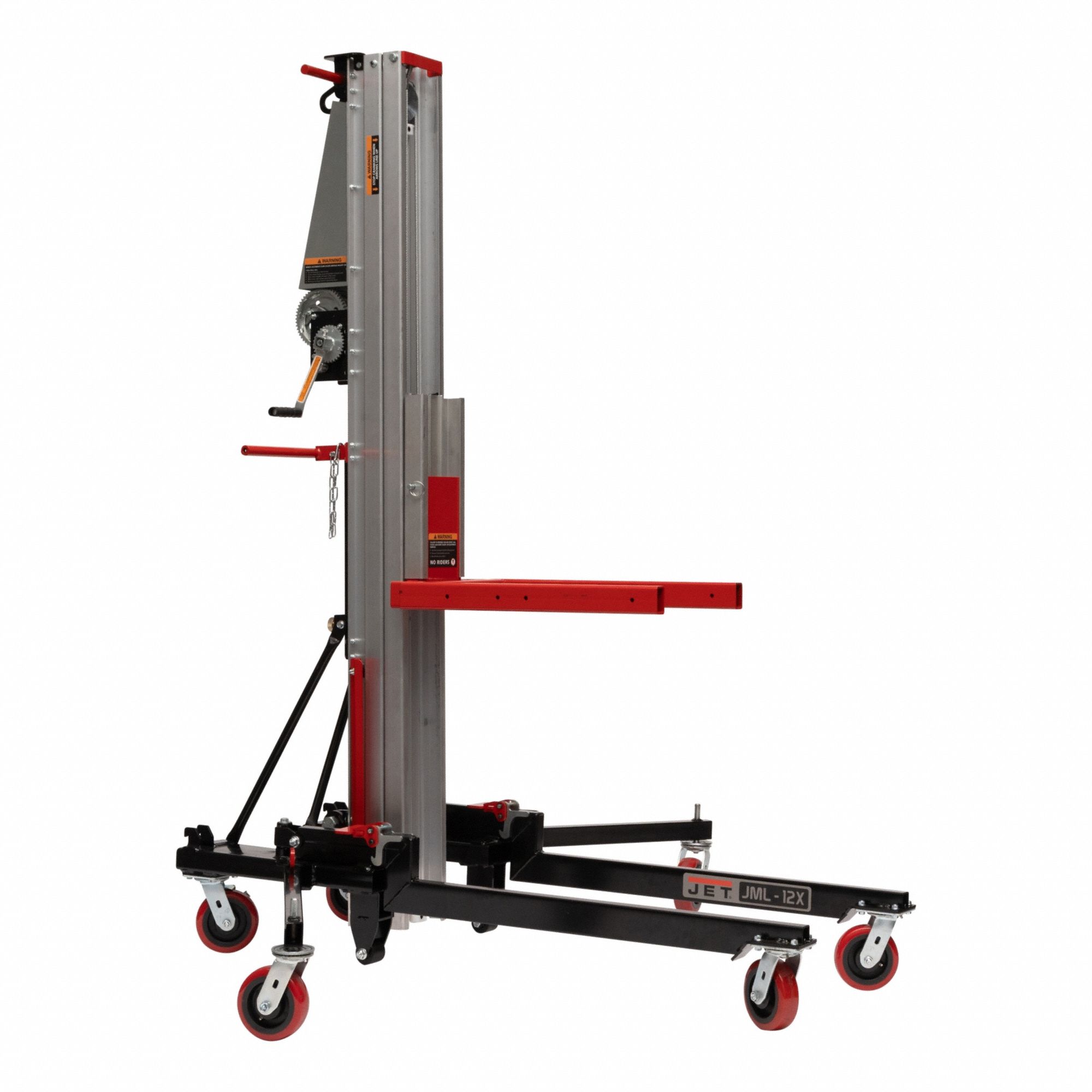 Material Lift: 650 lb, Adj Base, With Outriggers, 67 in L x 26 in W x 136 in H Overall Dim