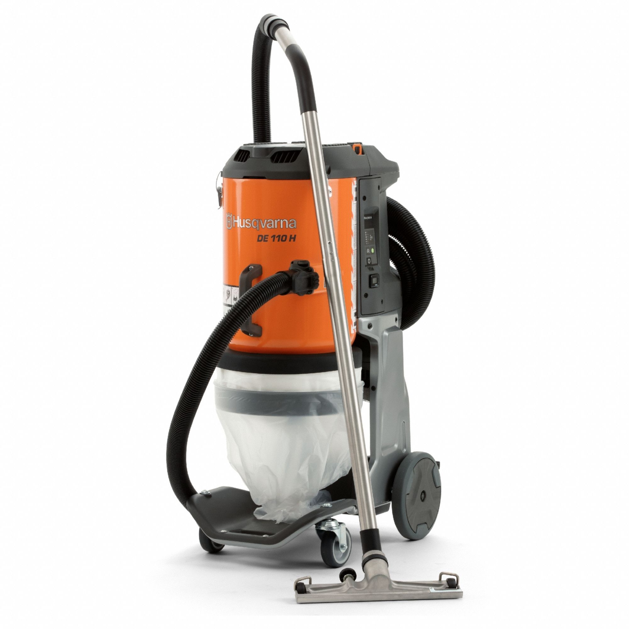 Dust Extractor: HEPA, Dry, 124 cfm Air Flow, 1 1/2 in Hose Dia