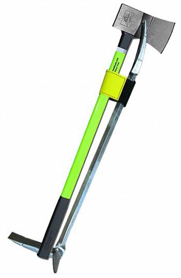 Halligan with Handle: Tool Kit, Flathead Axe/Halligan, 31.25 in Handle Lg, Round