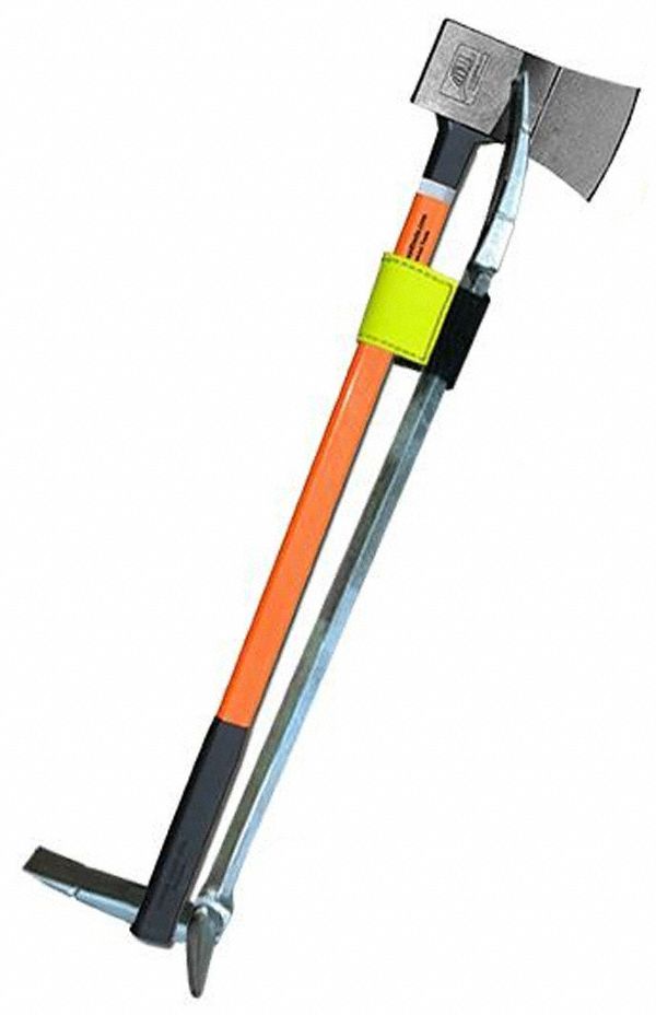 Halligan with Handle: Tool Kit, Flathead Axe/Halligan, 31.25 in Handle Lg, Round