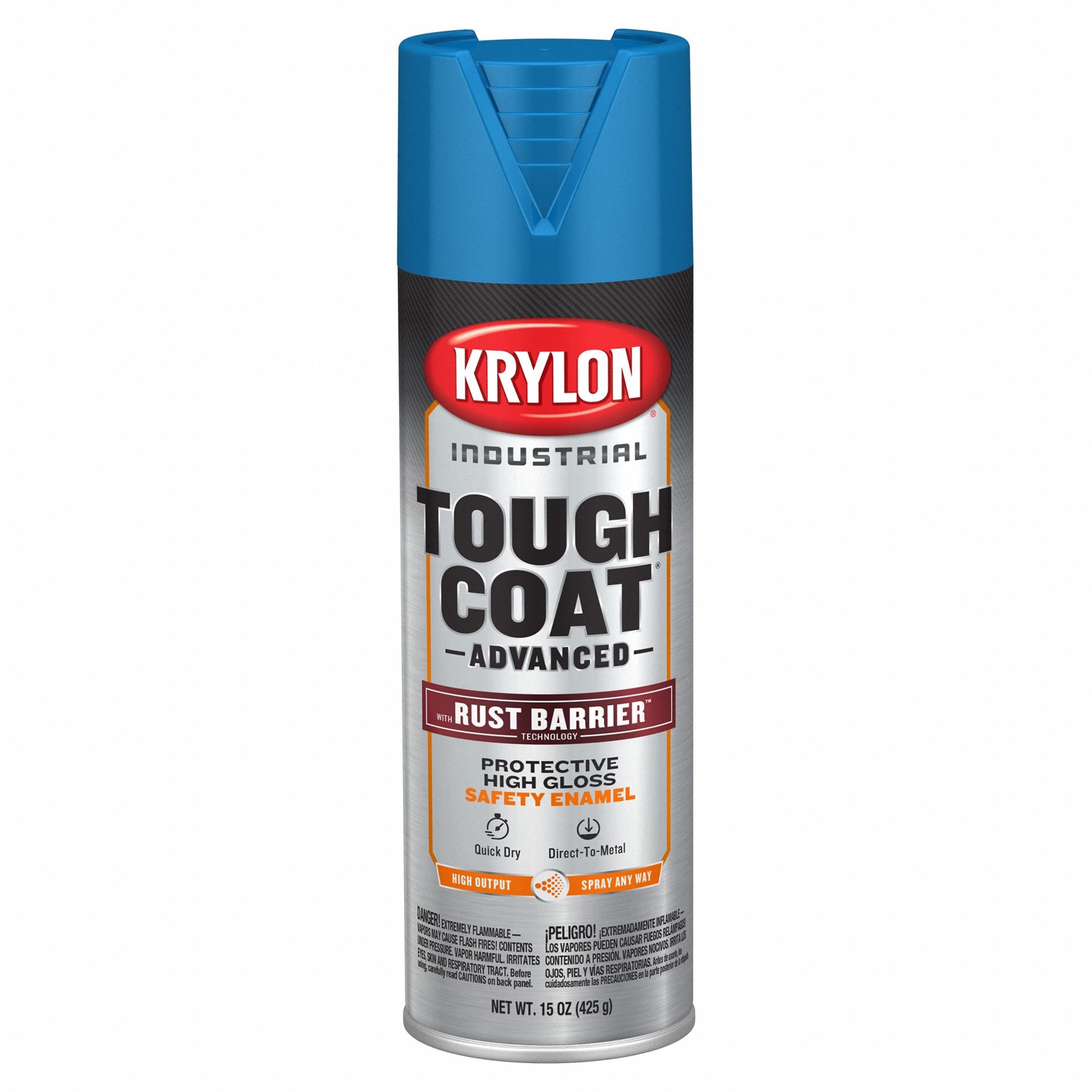 Spray Paint: Premium Spray Paints, Rust Barrier, Blue, Aluminum/Metal/Steel