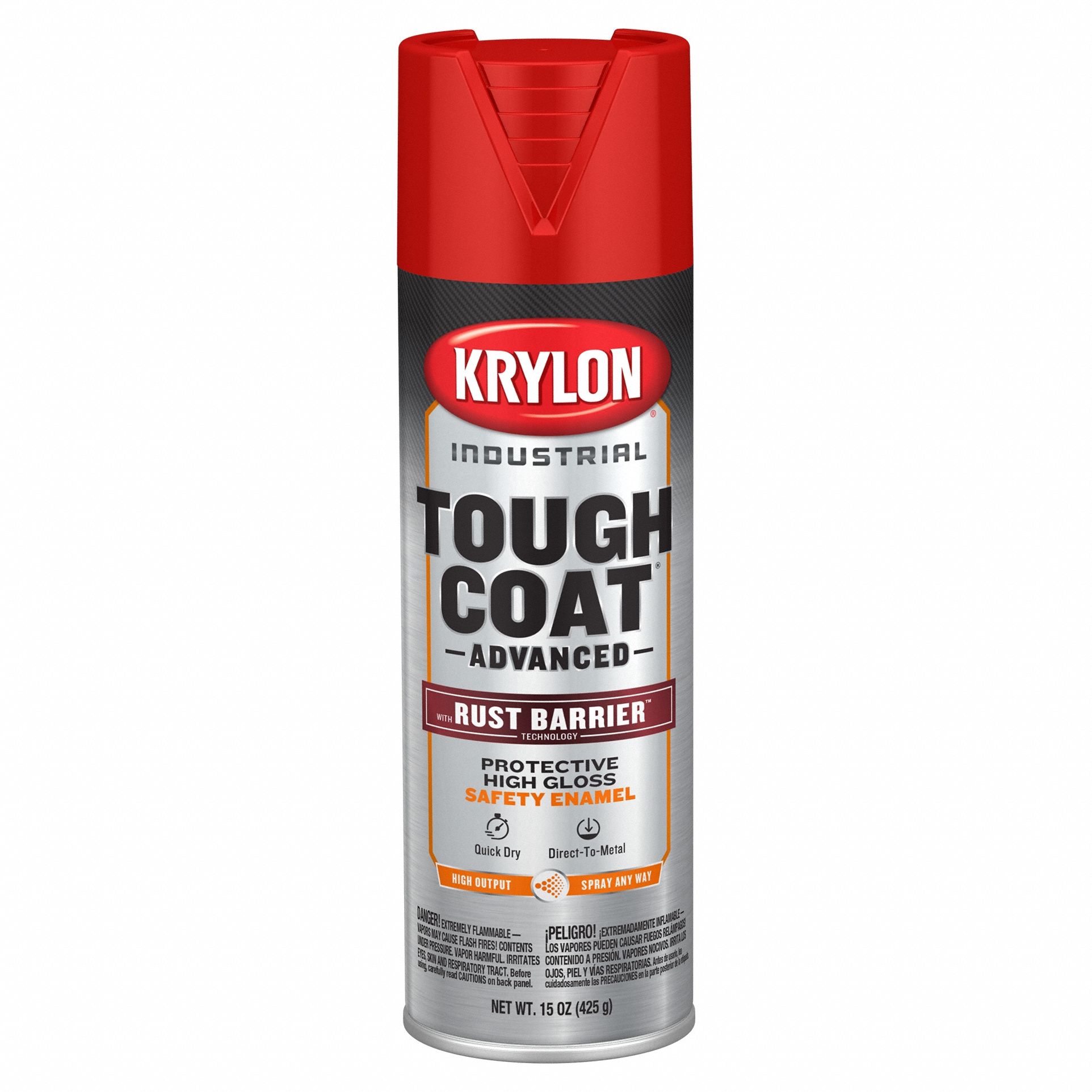 Spray Paint: Premium Spray Paints, Rust Barrier, Red, Aluminum/Metal/Steel