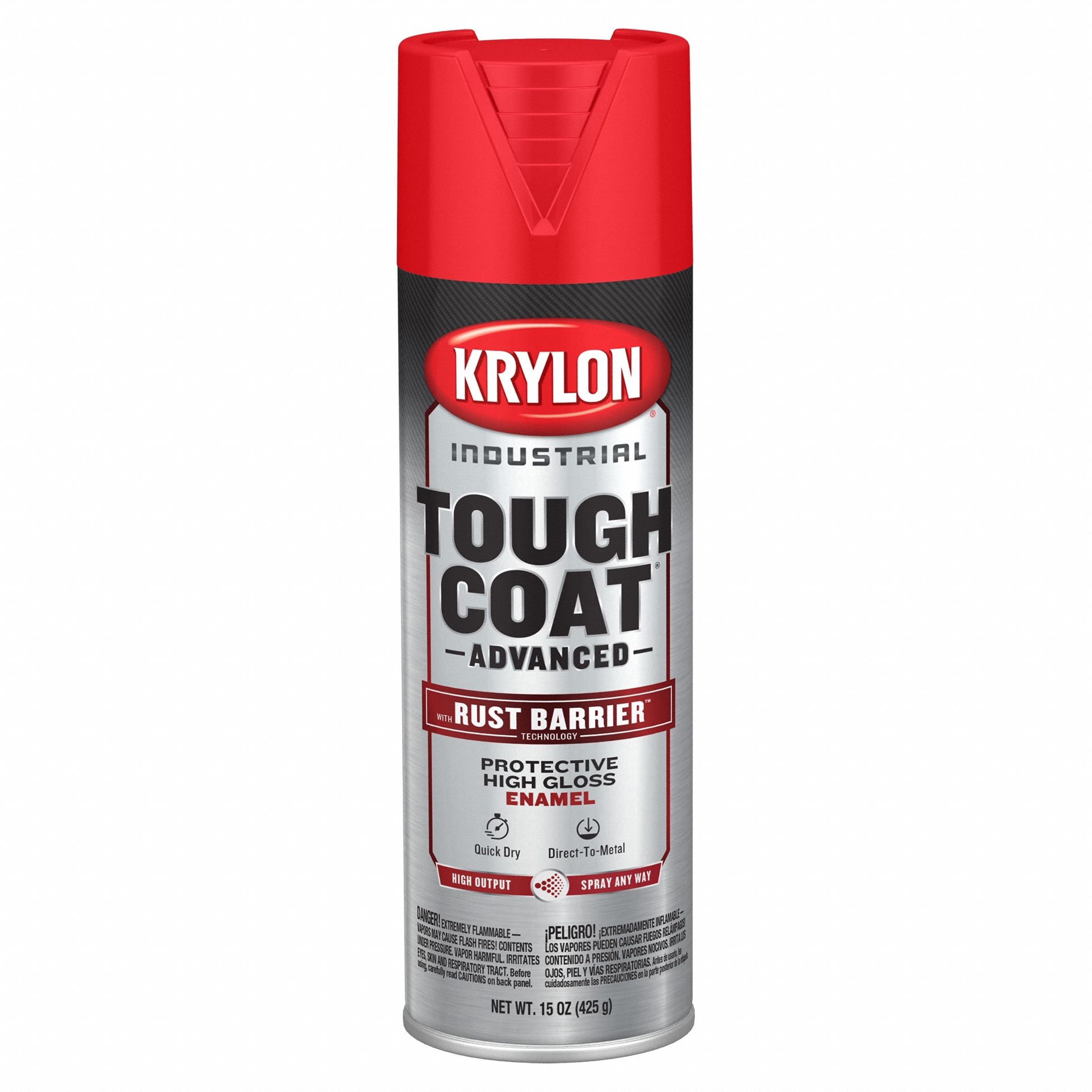 Spray Paint: Premium Spray Paints, Rust Barrier, Red, Aluminum/Metal/Steel, Red