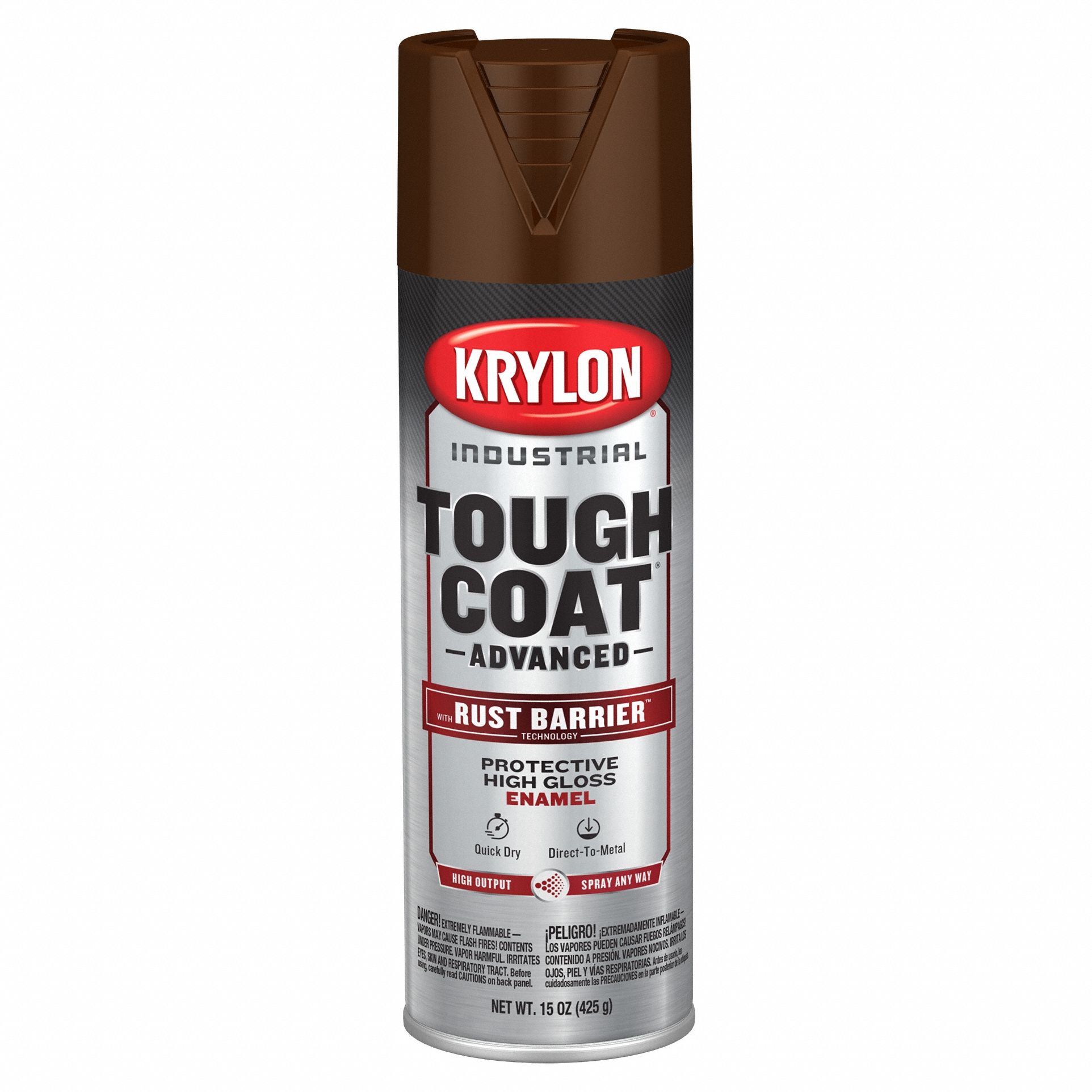 Spray Paint: Premium Spray Paints, Rust Barrier, Brown, Aluminum/Metal/Steel