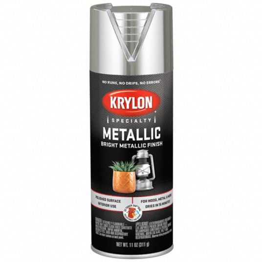 Krylon Metallic Spray Paint Bright Silver 11 oz.