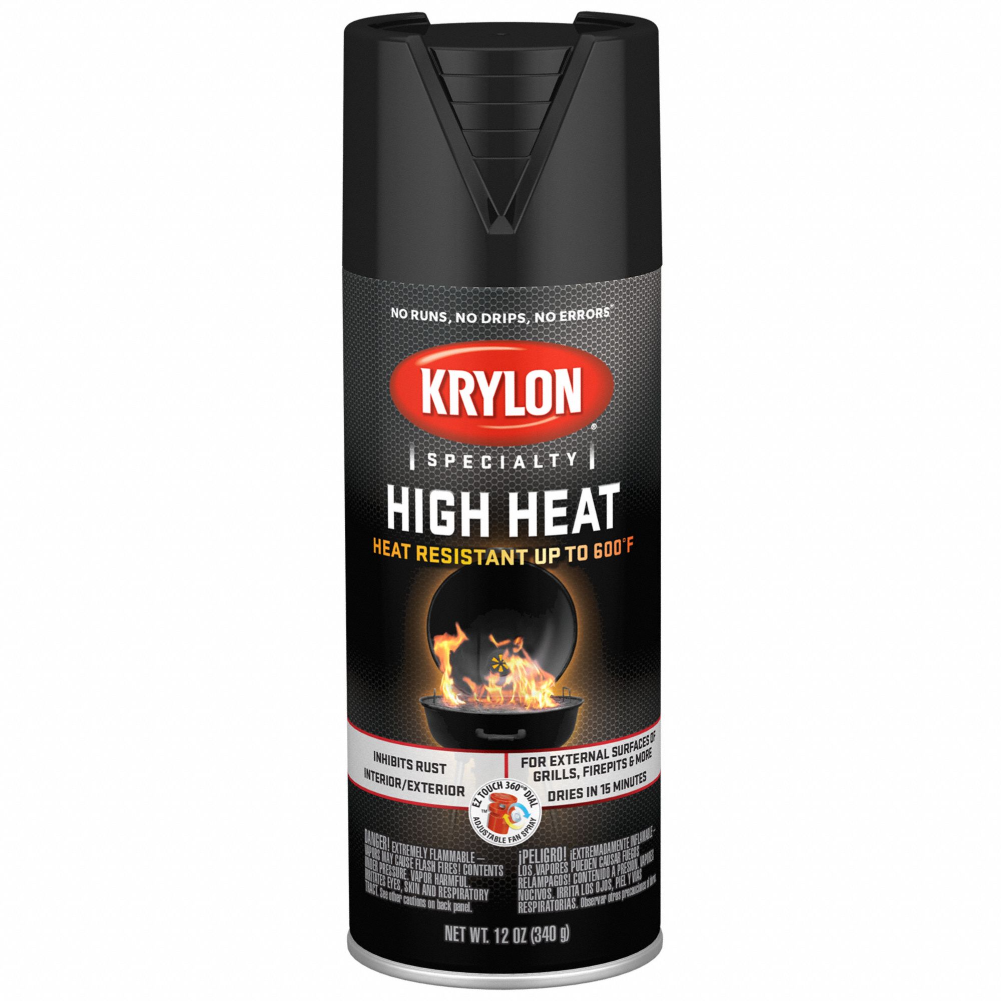 Krylon Hvp106 Flat Black Vinyl and Fabric Coating 11 oz. Aerosol