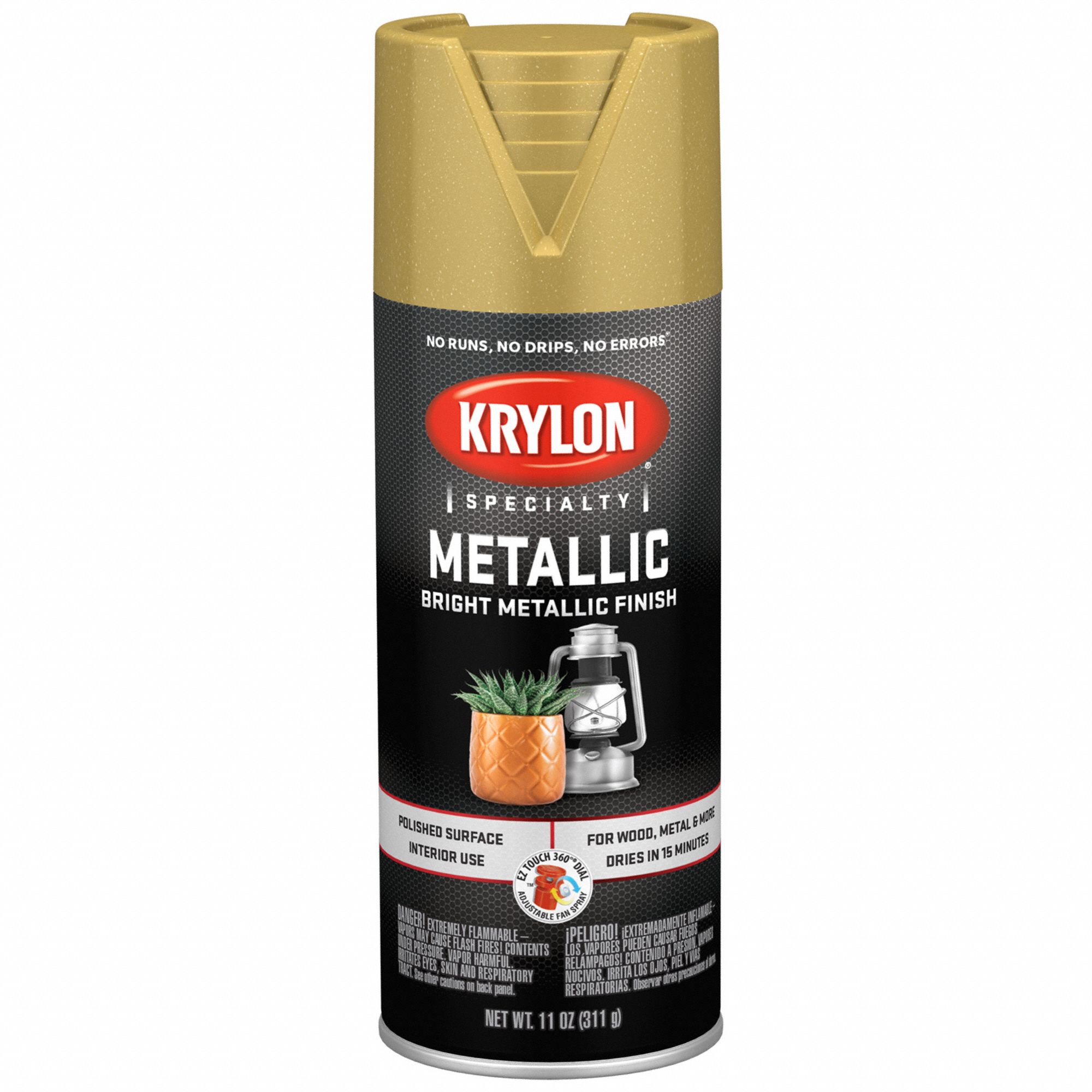 Krylon Aerosol Esmálte Sintético Metalizado Dorado 284 gramos