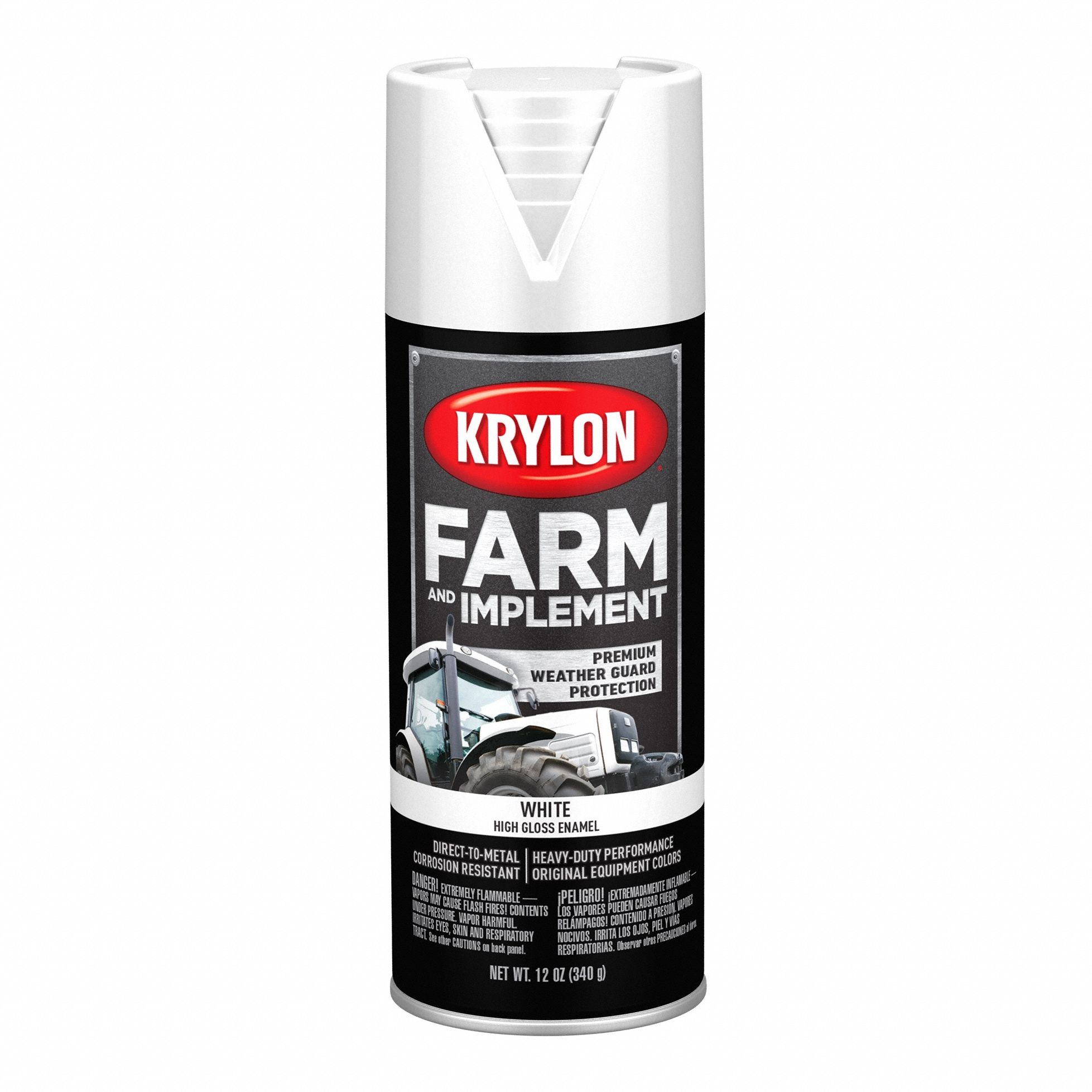Spray Paint: Premium Spray Paints, DTM Coating/Rust Preventative, White, Metal/Wood, Solvent
