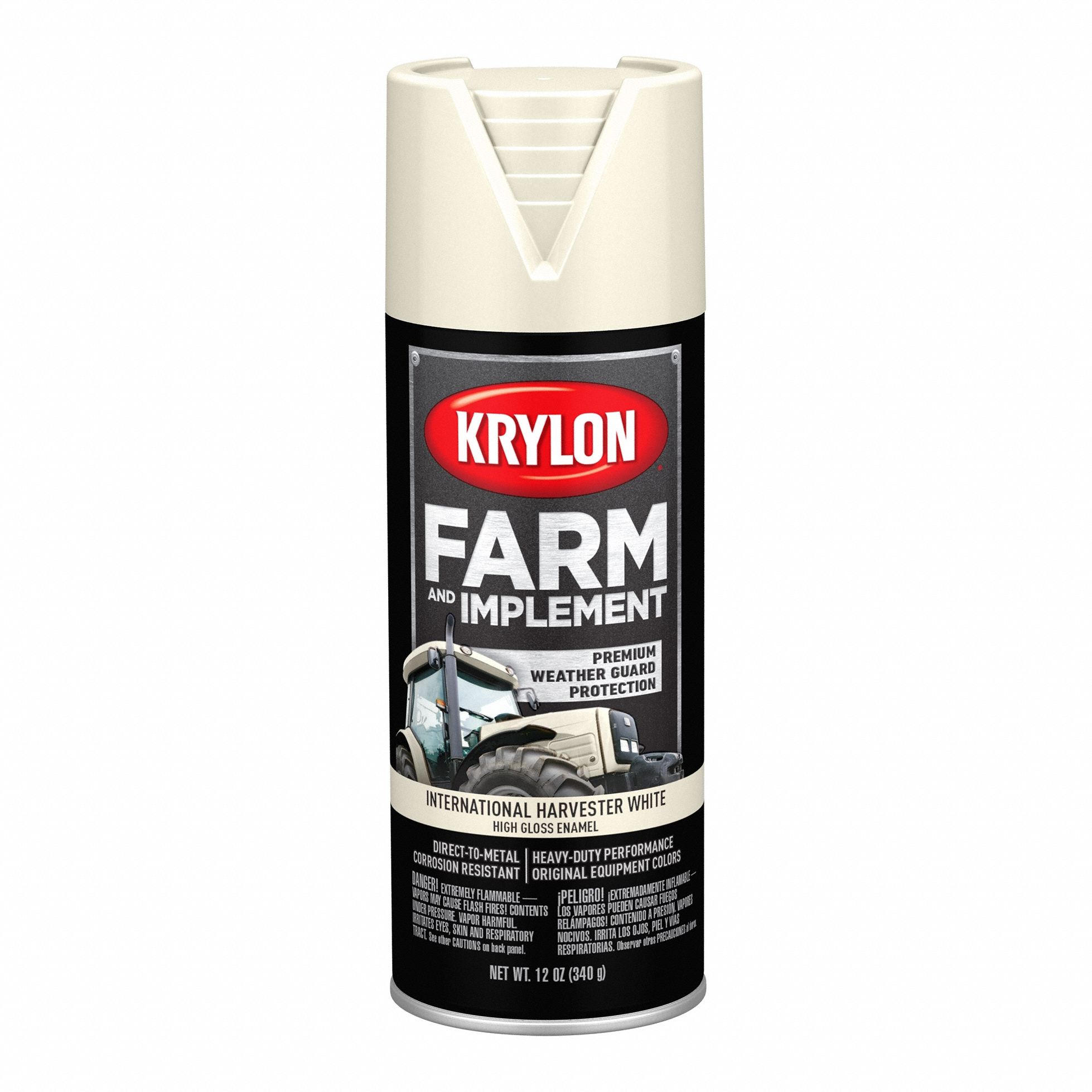 Spray Paint: Premium Spray Paints, DTM Coating/Rust Preventative, White, Metal/Wood, Solvent
