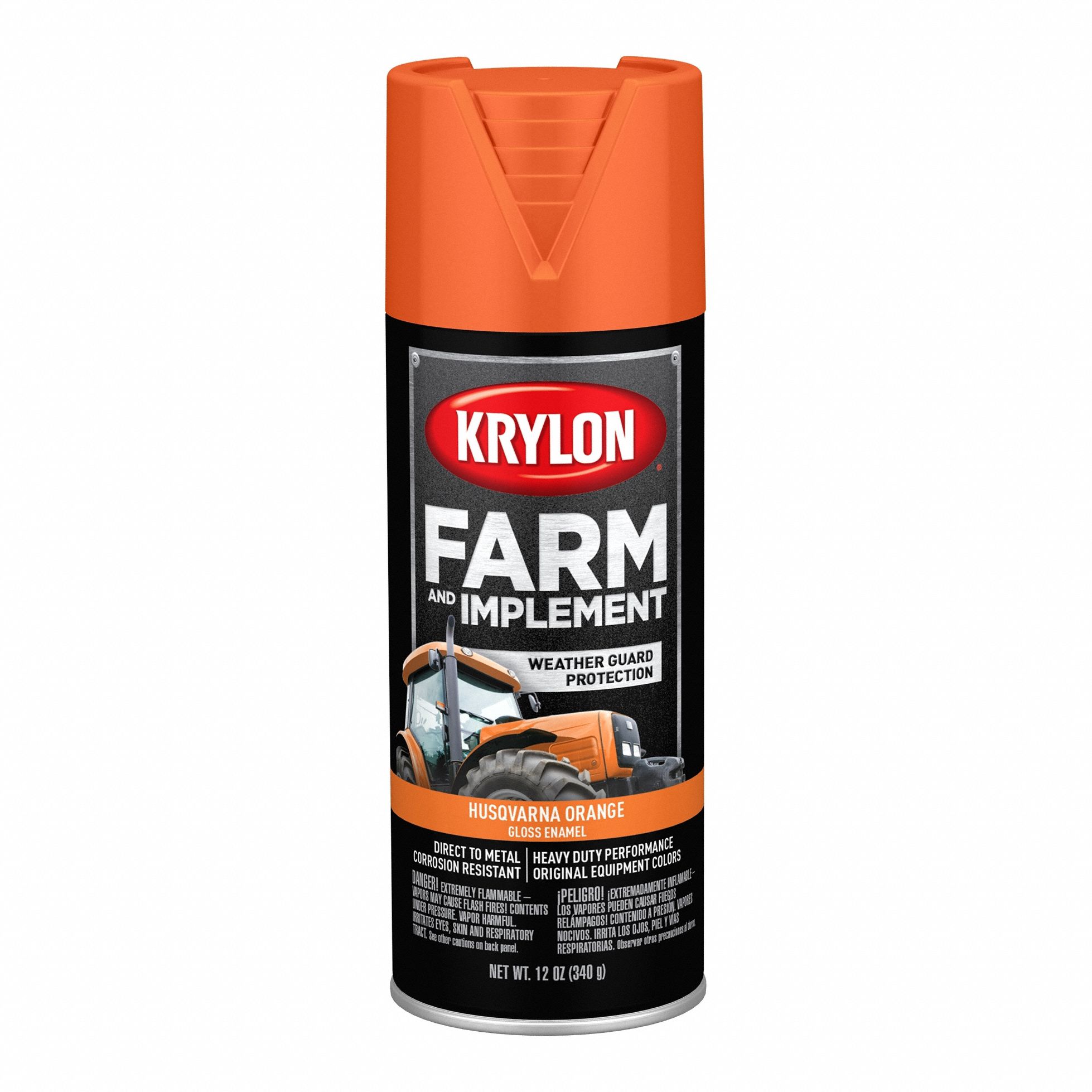 Spray Paint: Premium Spray Paints, DTM Coating/Rust Preventative, Orange, Metal/Wood, Solvent