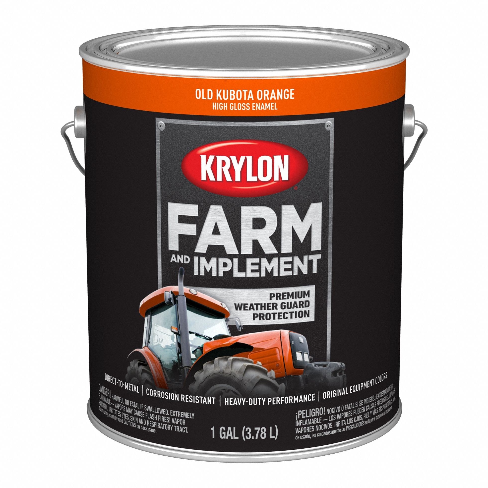 Acrylic Coating: Exterior, Std, DTM Coating/Rust Preventative, Metal/Wood, Solvent, Oranges