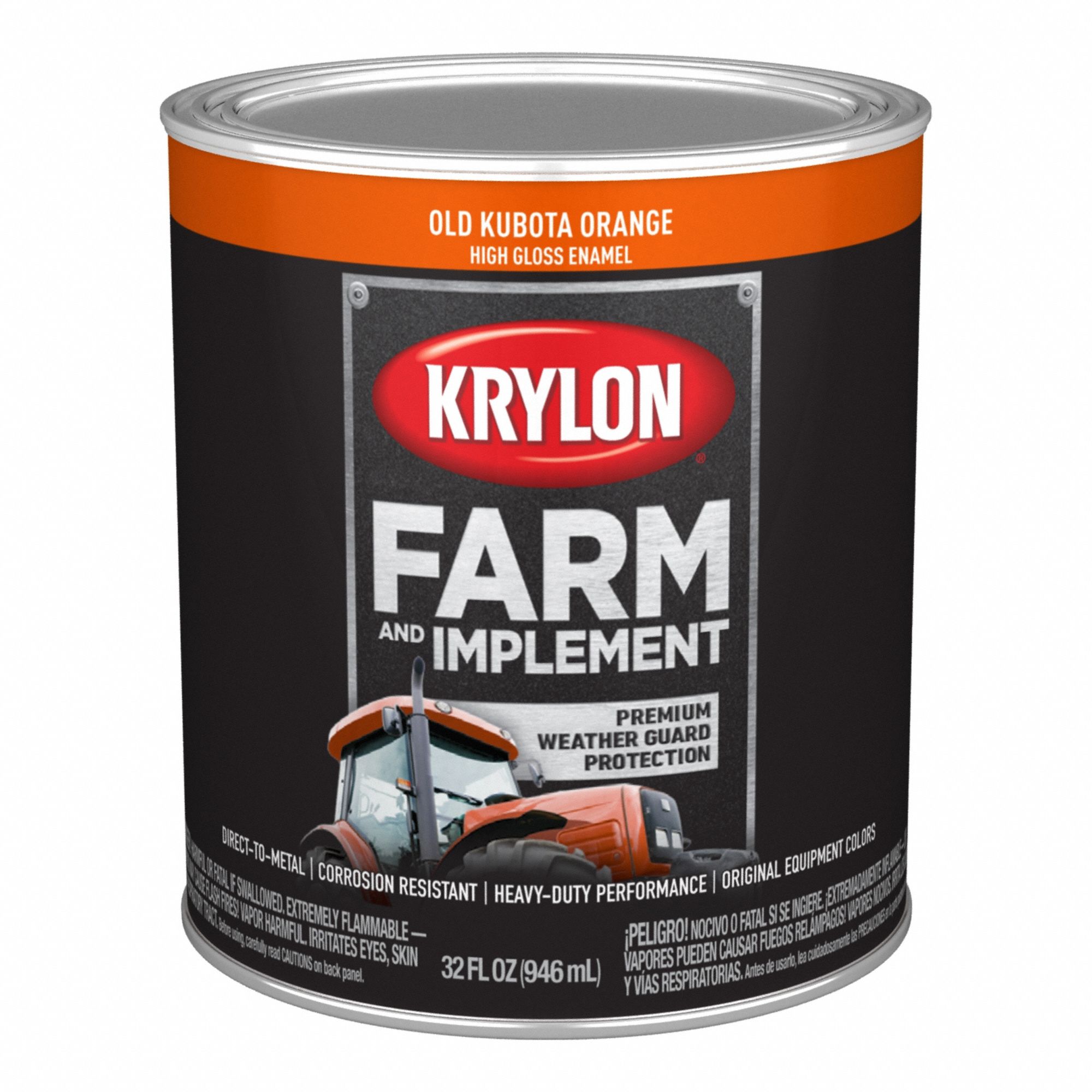 Acrylic Coating: Exterior, Std, DTM Coating/Rust Preventative, Metal/Wood, Solvent, Oranges
