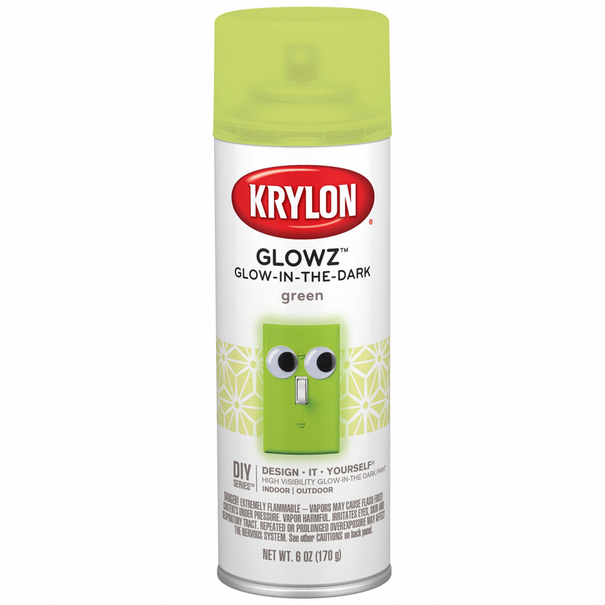 Krylon Green Glowz Glow in The Dark Spray Paint - 6 oz