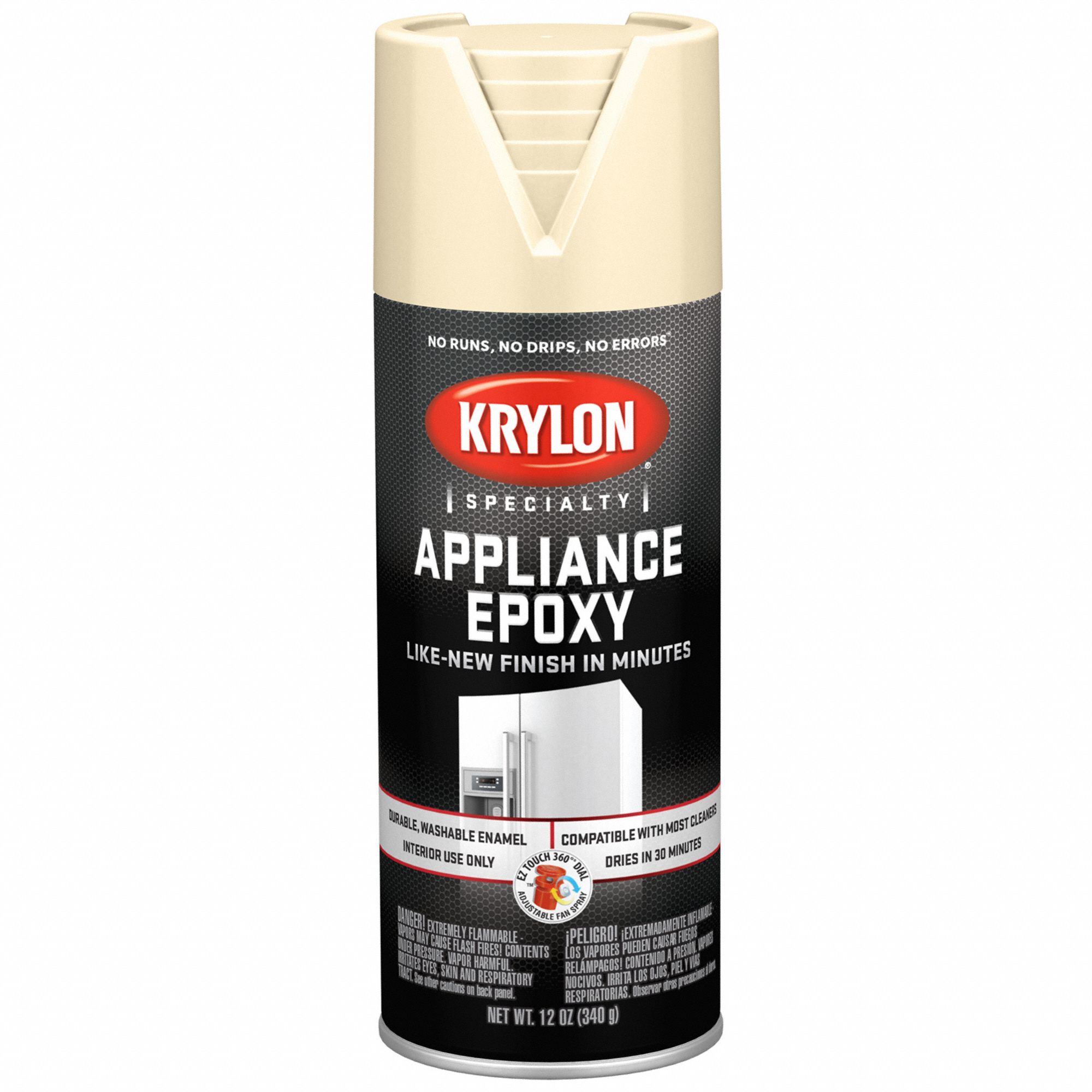 KRYLON, Almond, Acrylic Enamel, Spray Paint 54TJ77K03202777 Grainger