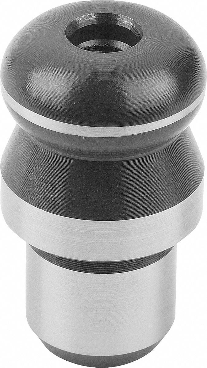 Locating Pin w/Ball End: Ball End, Tool Steel, 10 mm Shank Outside Dia, 10 mm Shank Lg