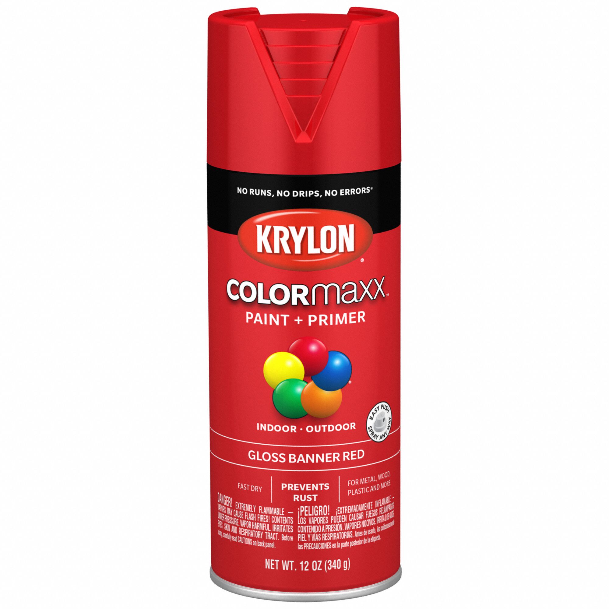 Spray Paint: Premium Spray Paints, Rust Preventative Spray Paint, Red, Solvent, Acrylic