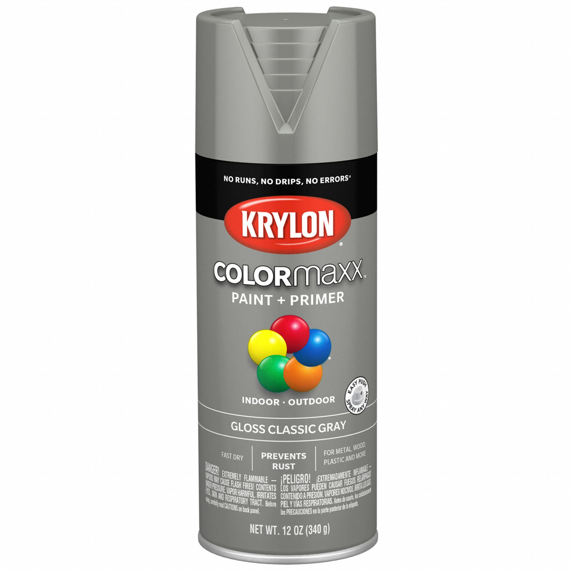 Spray Paint Primer: Premium Spray Paints, Rust Preventative Spray Paint, Gray, Solvent