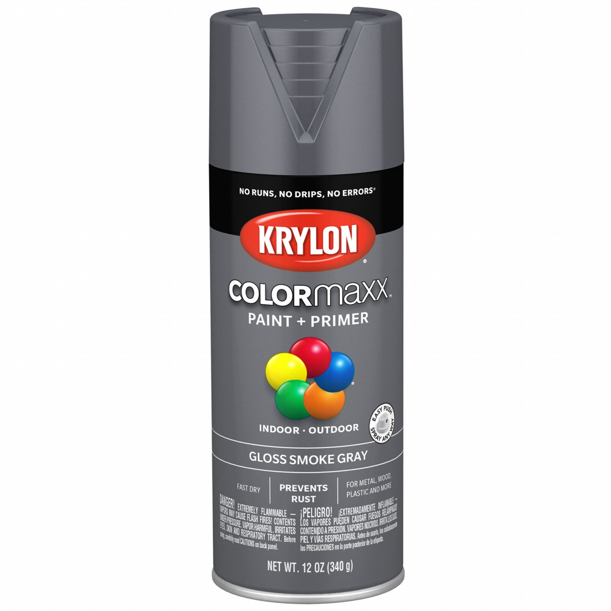 Spray Paint: Premium Spray Paints, Rust Preventative Spray Paint, Gray, Solvent, Acrylic
