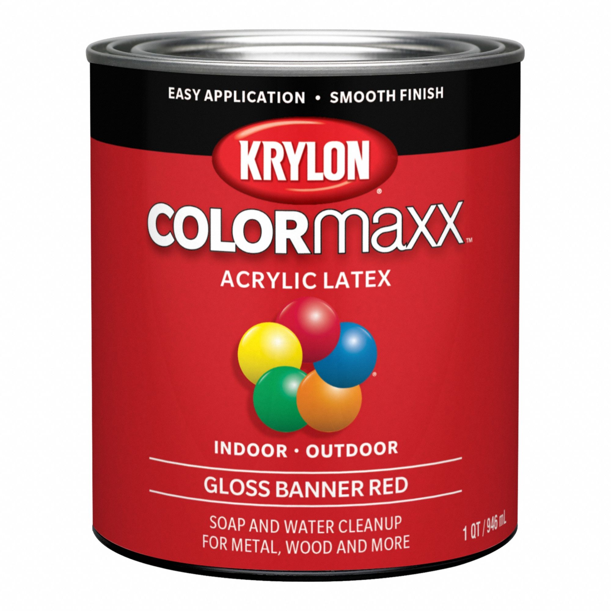 Interior and Exterior Paint: Gen Purpose Paint and Primer, Exterior/Interior, Water, Red