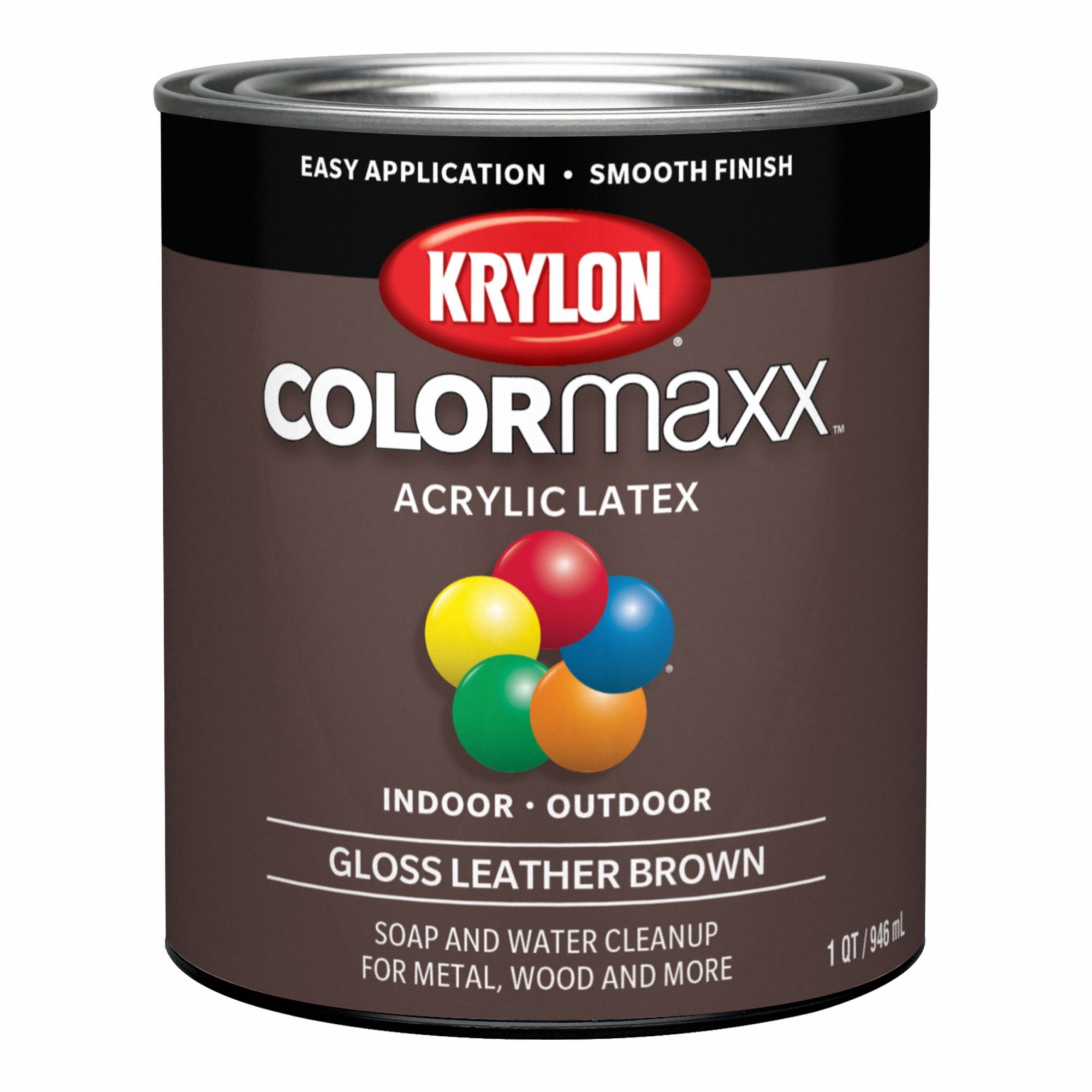 Interior and Exterior Paint: Gen Purpose Paint and Primer, Exterior/Interior, Water, Brown