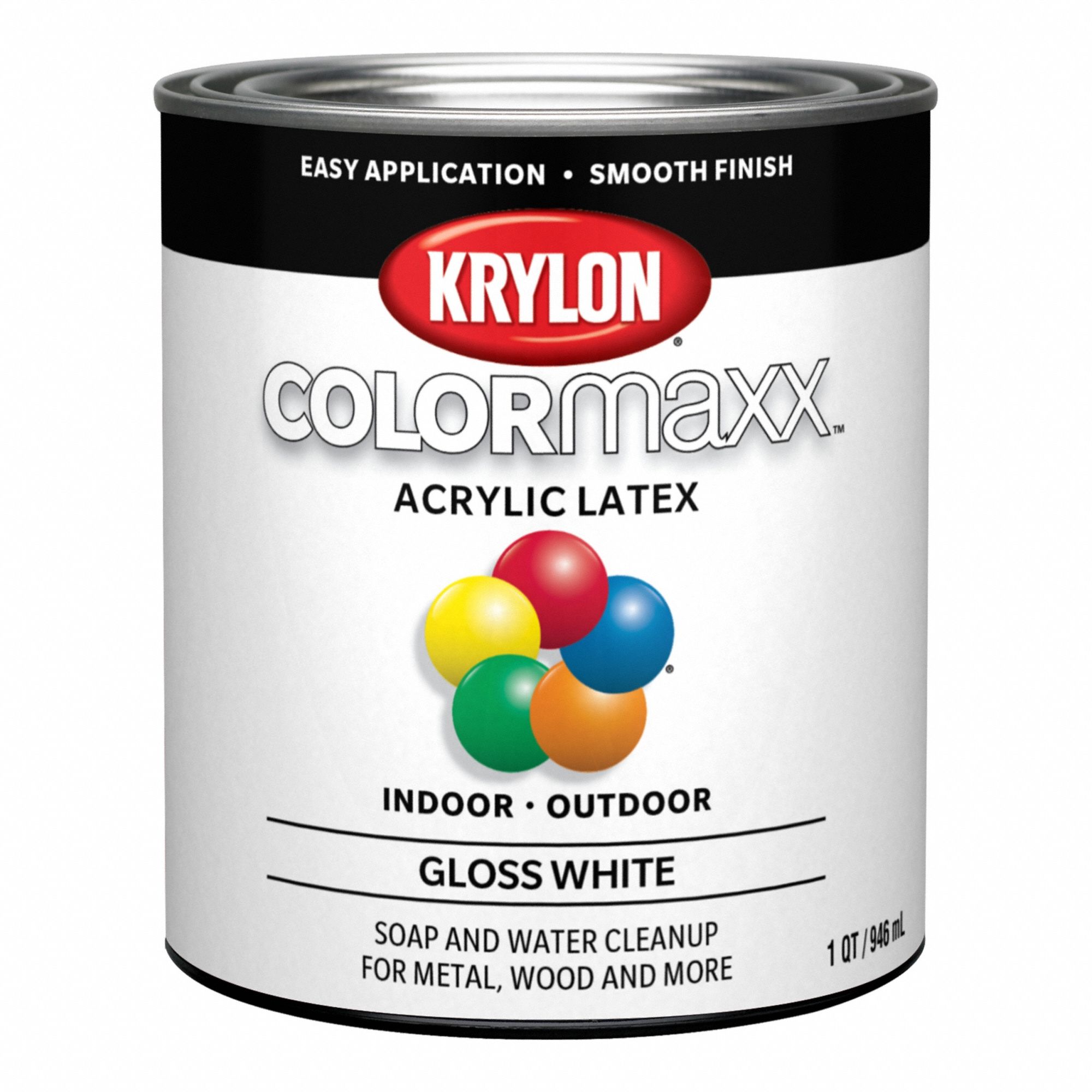 Interior and Exterior Paint: Gen Purpose Paint and Primer, Exterior/Interior, Water, White