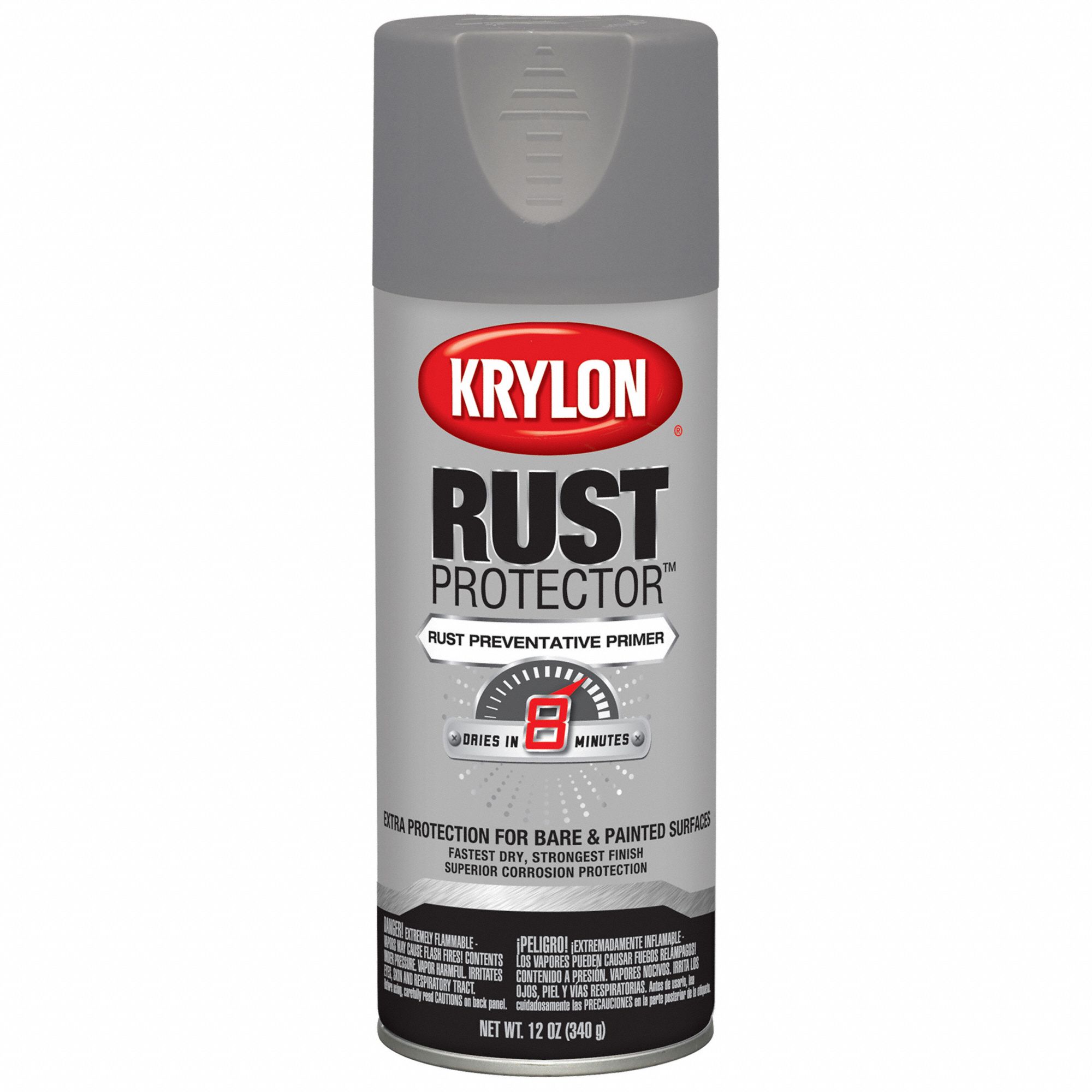 KRYLON INDUSTRIAL, Exterior/Interior, Rust Preventative Spray Primer ...