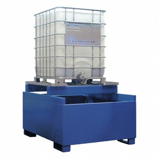 DENIOS, 385 gal Spill Capacity, 5,000 lb Load Capacity, IBC Tote ...