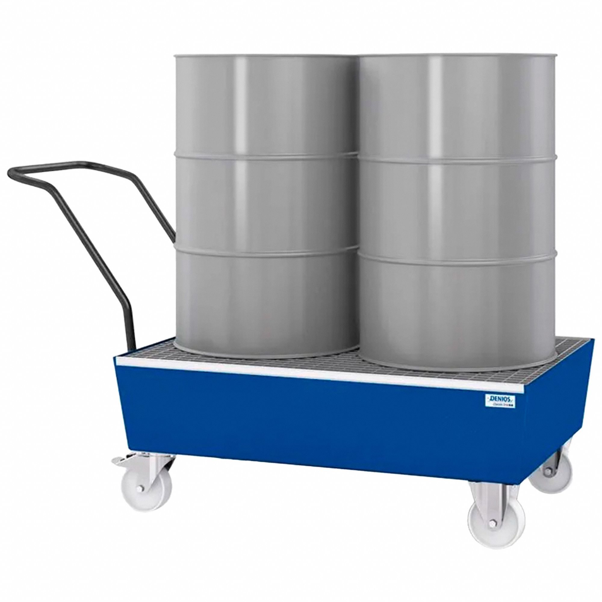 52 in W x 34 in L x 11 in H Platform Size, For 2 Drums, Spill Containment Cart 793VT6K193107