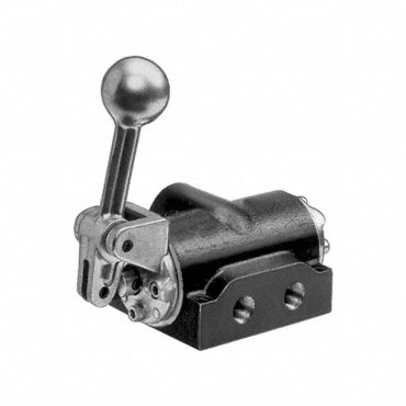 Manual Air Control Valve: K, Four-Way / Two-Position, Lever, Black, 90 scfm Flow Rate - Max