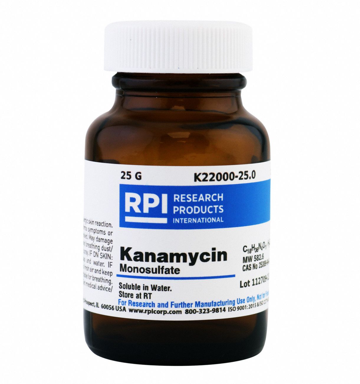 Kanamycin Monosulfate (Kanamycin A), 25g