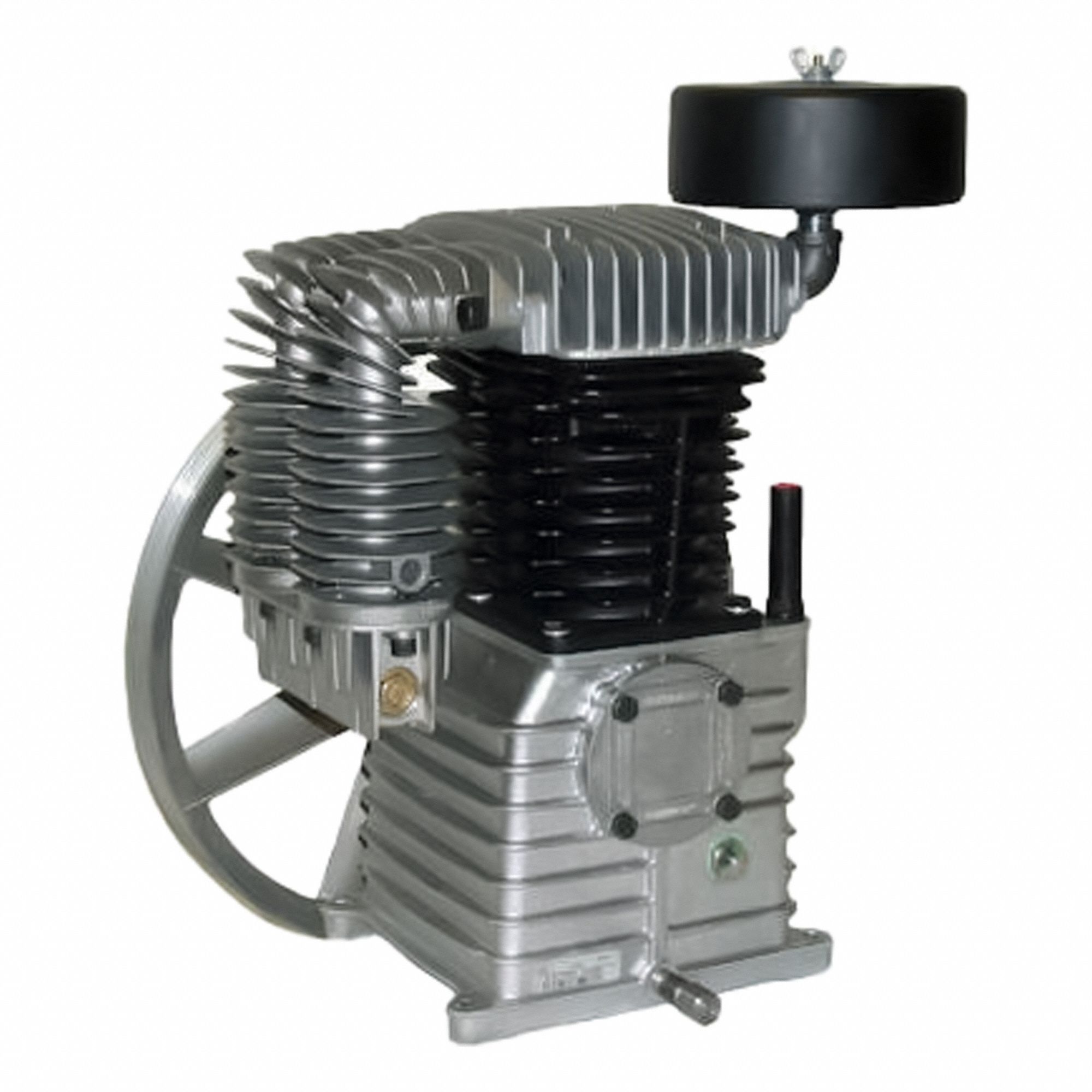 Air Compressor Pump: Splash Lubricated, 2 Stage, 5 hp, 10.7 cfm @ 175 psi, Flywheel Included