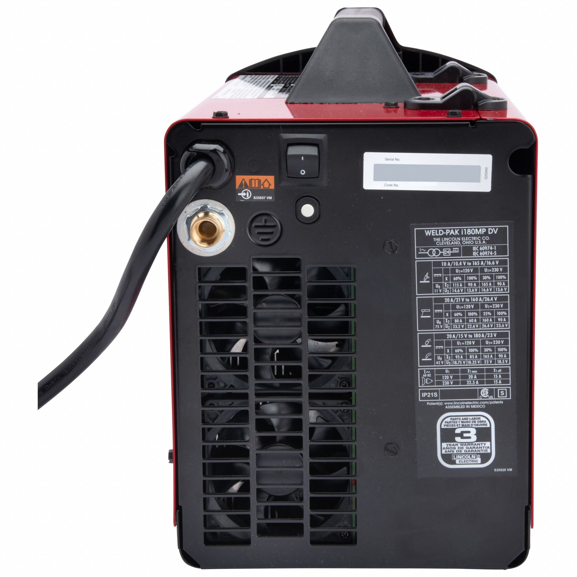 LINCOLN ELECTRIC Welder, Weld Pak, 180i Mp Dv, 120V, 230V 799RF5