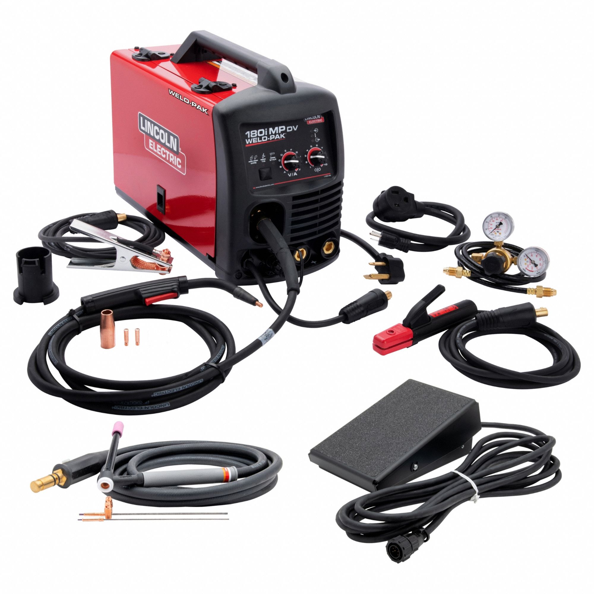 LINCOLN ELECTRIC, Weld Pak 180i MP DV, DC, Multiprocess Welder - 808PG6 ...