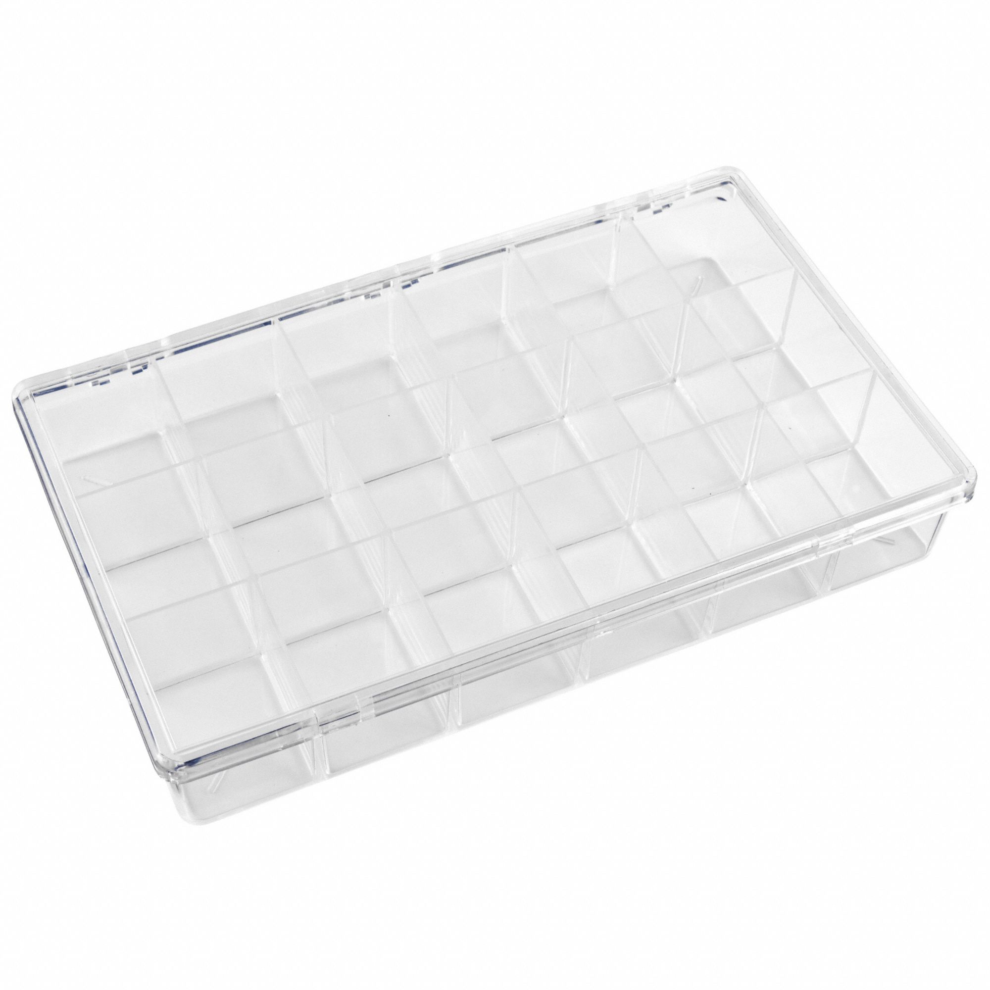 FLAMBEAU, 10 3/4 in x 1 7/8 in, Clear, Compartment Box - 2W781|6666KC ...