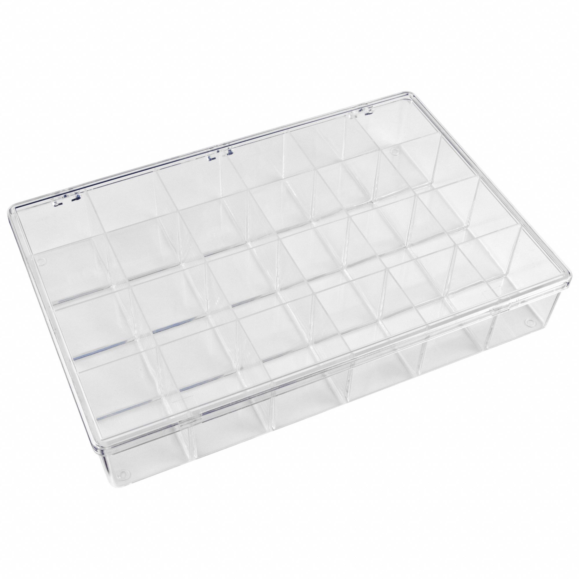 FLAMBEAU 13 In X 2 7 8 In Clear Compartment Box 2W467 6680KC