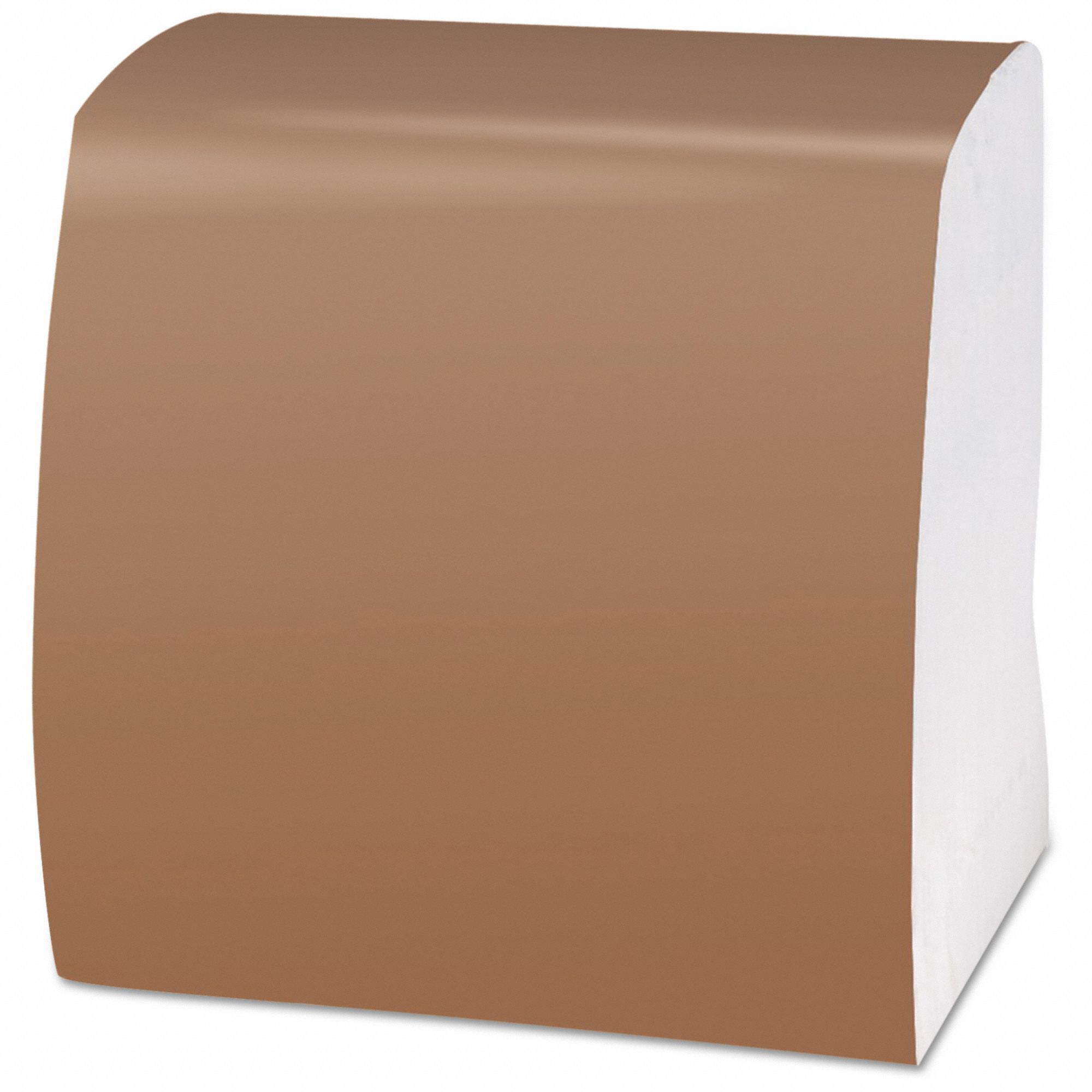 Disposable Dispenser Napkin: 1 Ply, 8 1/2 in x 8 3/8 in, White, Plain, Side-Fold, 4,000 PK