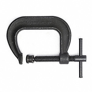 C-CLAMP,CARBON STEEL,6" MAX OPENING,BLK