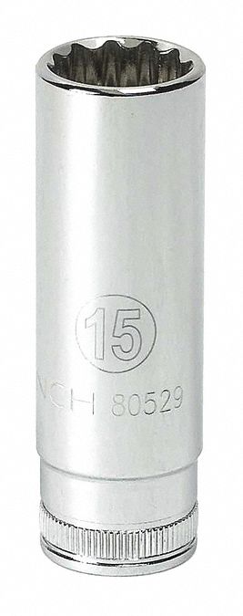 SOCKET,DEEP,12 MM L,3/8" DR,6 PT