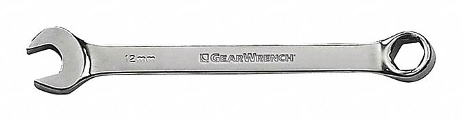 COMBINATION WRENCH, ALLOY STEEL, CHROME, 16 MM HEAD SIZE, 8 1/4 IN OVERALL L, STANDARD