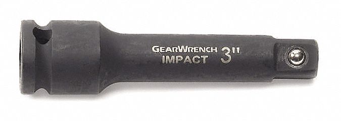 IMPACT EXTENSION,3/8" DR,HEX,3" L