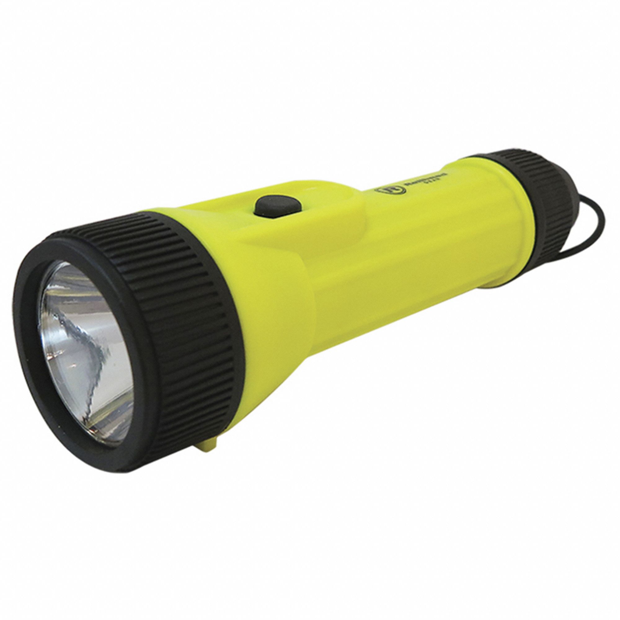 FLASHLIGHT, 150 LUMENS, 2 HOUR RUN TIME AT MAX BRIGHTNESS, YELLOW, PLASTIC, LED