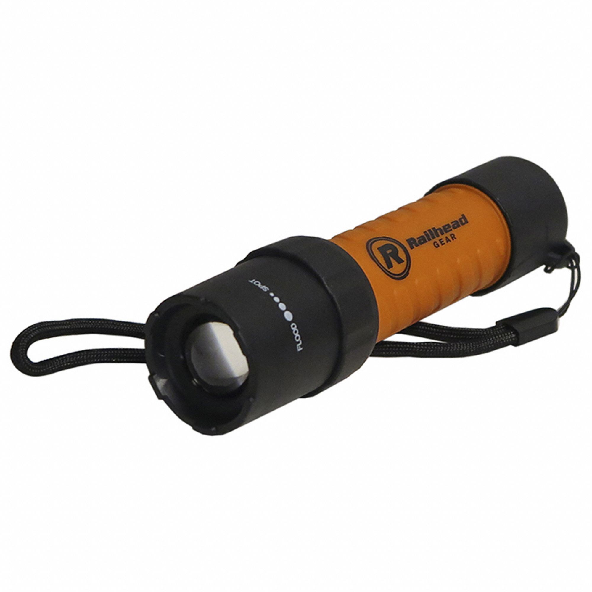 RAILHEAD GEAR Industrial Handheld Flashlight 550 lm Max Brightness, 9.5 hr Run Time at Max
