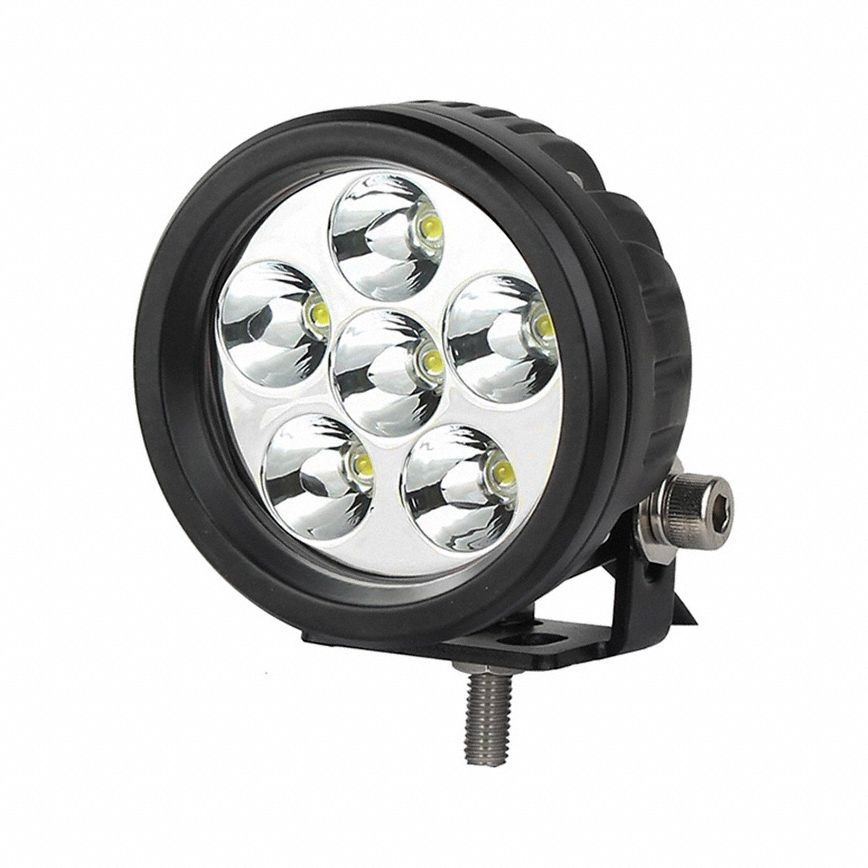 Vehicle Work Light: Round, Spot, LED, Screw, Battery, Forklifts/Trucks, Surface Mount