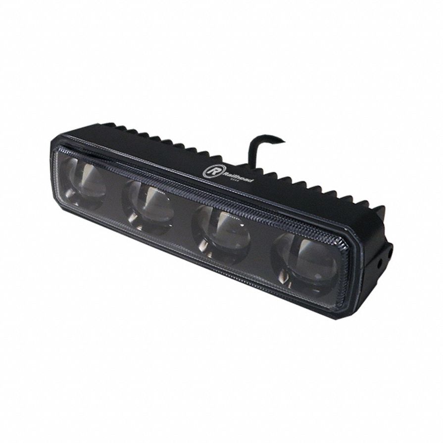Forklift Safety Light: RH-BZL1, Black, Aluminum, High-Visibility, Rectangular, Line