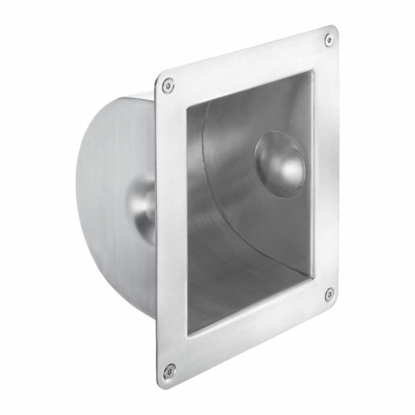Ligature-Resistant Recessed 4" Toilet Roll Dispenser: Std Core, Stainless Steel