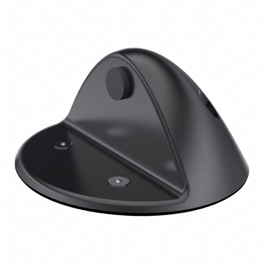 Floor Door Stop Black, Flat Black Coated